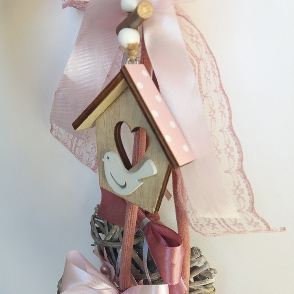 Διακοσμητικό με μπαμπού καρδιές 41×18cm - διακοσμητικά, γιορτή της μητέρας, διακόσμηση κήπου, γάμου - βάπτισης - 3
