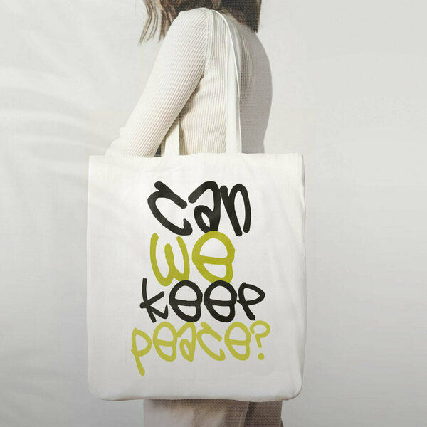Οικολογική Τσάντα ώμου - "Graffiti" - ώμου, all day, tote, πάνινες τσάντες, φθηνές - 2