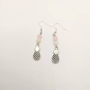 PINEAPPLE earrings - μικρά, ατσάλι, boho, κρεμαστά - 2