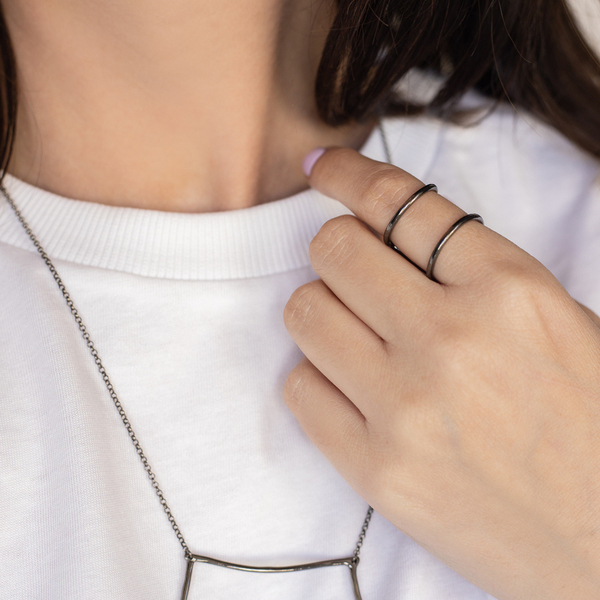 Spontaneity-Gilded ring - αυξομειούμενα, επιχρυσωμένα, boho, ασήμι 925 - 2