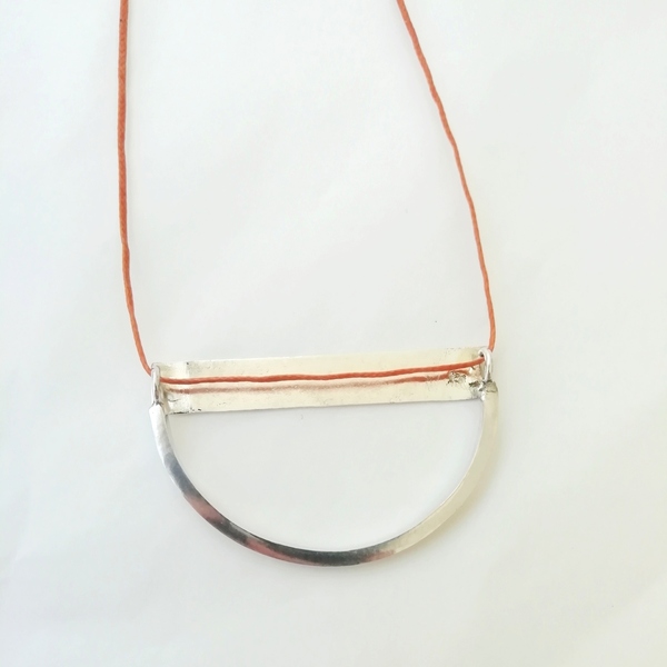 Μακρύ κολιέ από ασήμι 925 με αυξανόμενο μακραμέ κλείσιμο / Donna necklace. - ασήμι, ασήμι 925, μακραμέ, μακριά, minimal - 5