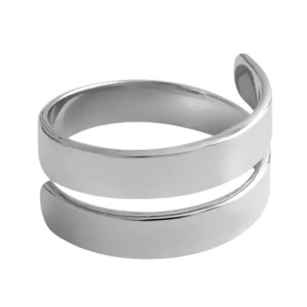 Δαχτυλίδι ασήμι 925 - Silver hug - chevalier, ασήμι 925, επάργυρα, boho, αυξομειούμενα - 2