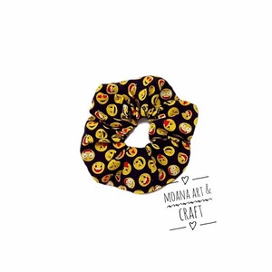 Scrunchie/ Λαστιχάκι μαλλιών 'Emoji' - 1 τεμάχιο - απαραίτητα καλοκαιρινά αξεσουάρ, λαστιχάκια μαλλιών - 2