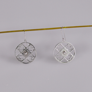 Σκουλαρίκια με σχέδια από ασήμι 925 - ασήμι, κλασσικό, romantic, κρεμαστά