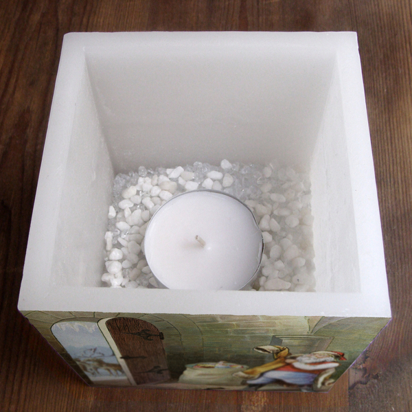 Santa Κουφωτό κερί φαναράκι-Αντίγραφο - χαρτί, σπίτι, άγιος βασίλης, κεριά & κηροπήγια - 3