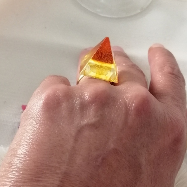 Δαχτυλίδι πυραμίδα - γυαλί, αυξομειούμενα - 4