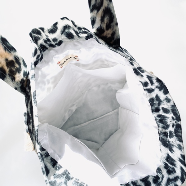 Λεοπάρ τσάντα ώμου - ύφασμα, animal print, ώμου, all day, πάνινες τσάντες - 3