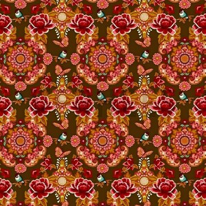 230.Μάσκα Boho Floral-Red-Βαμβακερή-πολλαπλών χρήσεων-No230 LW Floral Red. - βαμβάκι, boho, δερματολογικά ελεγμένη, πολλαπλών χρήσεων, μάσκες προσώπου - 5
