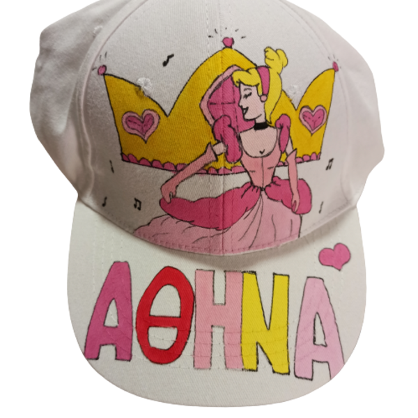 παιδικό καπέλο jockey με όνομα και θέμα πριγκίπισσα ( princess ) - καπέλα, όνομα - μονόγραμμα, προσωποποιημένα, πριγκίπισσα