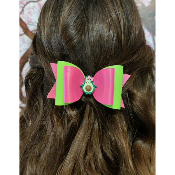 Παιδικό Κλιπ Μαλλιών Φιογκος Avocando 9x5 - κορίτσι, δώρα γενεθλίων, αξεσουάρ μαλλιών, hair clips - 2