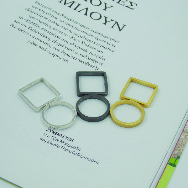 Chimera-Silver ring - σταθερά, ασήμι 925, βεράκια, επιροδιωμένα - 4