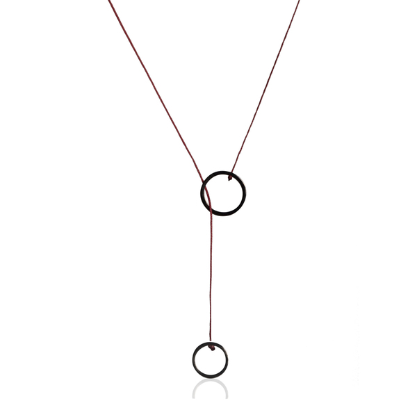 Chimera-Rhodium plating cycle necklace - μακριά, ασήμι 925