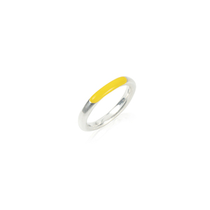 "Complement" Ασημένιο δαχτυλίδι βεράκι με λεπτομέρεια από σμάλτο - βεράκια, ασήμι 925