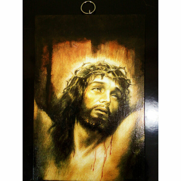 Ξύλινη χειροποίητη εικόνα "Η Σταύρωση του Χριστού" 20x30cm - πίνακες & κάδρα, εικόνες αγίων - 2