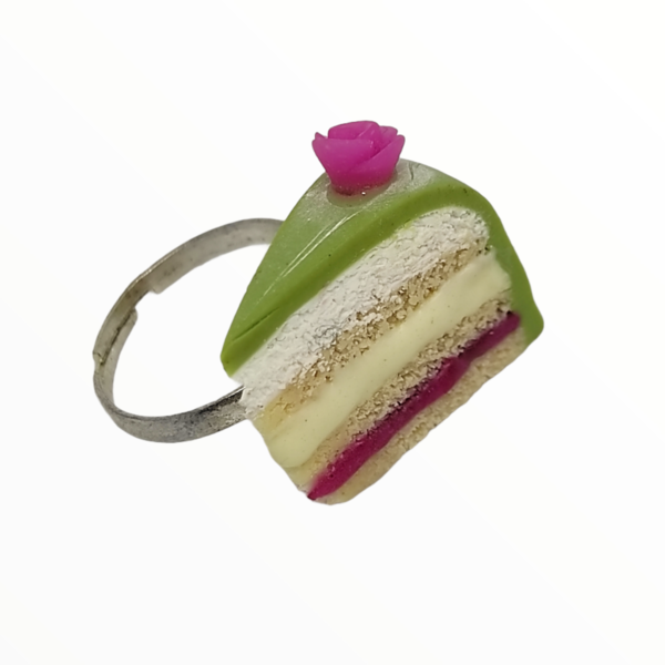 Χειροποίητο Δαχτυλίδι Swedish princess κέϊκ,κοσμήματα απομίμησης γλυκών, χειροποίητα κοσμήματα μινιατούρες πολυμερικού πηλού Mimitopia - πηλός, boho, γλυκά, φαγητό, αυξομειούμενα