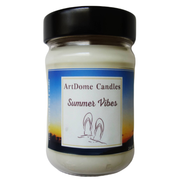 Φυτικό κερί σόγιας "Summer Vibes" 210ml - αρωματικά κεριά, κεριά, φυτικό κερί, κερί σόγιας