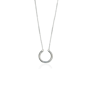 "Shapely" Ασημένιο μενταγιόν ημιτελές κύκλος - charms, ασήμι 925, κοντά, boho