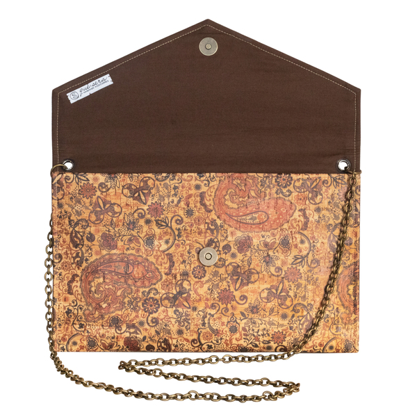 Φάκελος Φελλός με Αλυσίδα "Big Mallorca" - βαμβάκι, αλυσίδες, γυναικεία, φάκελοι, χιαστί, τσάντα, χειροποίητα, boho, φελλός - 2