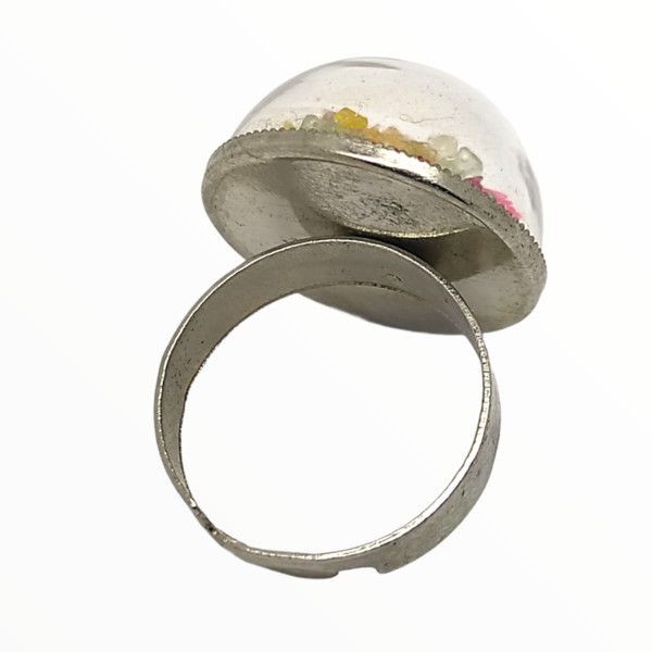 Χειροποίητο Δαχτυλίδι ζαχαρωτά gummy Bears Haribo σε γυάλινο θόλο,κοσμήματα απομίμησης γλυκών, χειροποίητα κοσμήματα μινιατούρες πολυμερικού πηλού Mimitopia-Σχέδιο 2 - πηλός, γλυκά, μεγάλα, αυξομειούμενα - 5