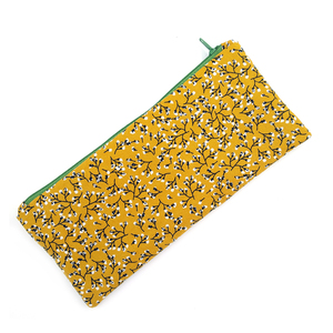 Pouch-κασετίνα Yellow Floral 10x22 cm - κασετίνες, καλλυντικών, ταξιδίου