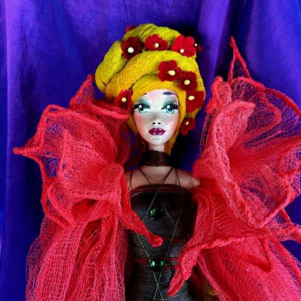Διακοσμητική χειροποίητη Κούκλα "Ragstyle-boho" ύψος 60 εκ - κορίτσι, διακοσμητικά, κούκλες - 2
