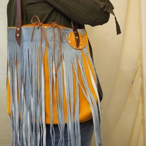 Δερμάτινη τσάντα shopper - δέρμα, ώμου, μεγάλες, all day, tote - 4