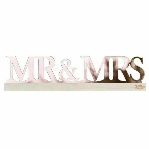 Επιγραφή "Mr & Mrs" Rose Gold - mr & mrs