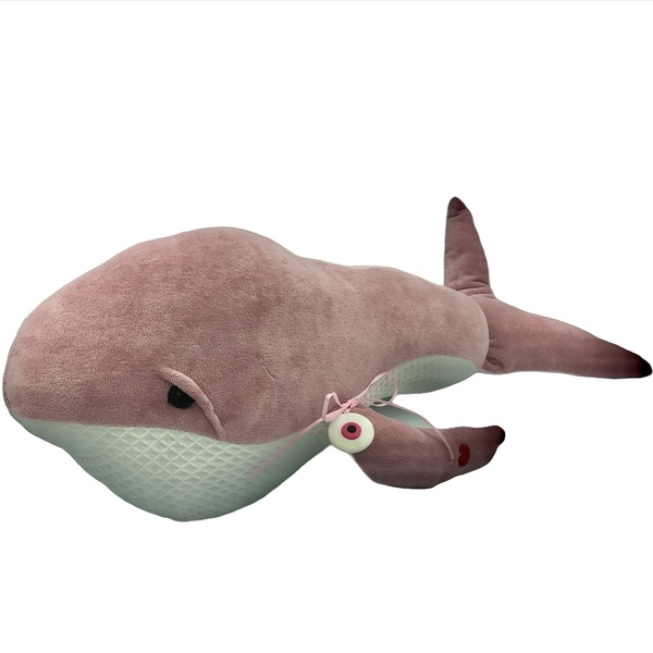 Ροζ φάλαινα λούτρινο 50cm μήκος. - δώρο, παιδικό δωμάτιο, λούτρινο, μαξιλάρια