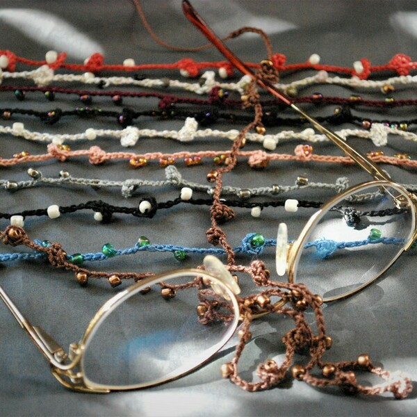 Πλεκτή αλυσίδα για γυαλιά - αλυσίδες, κορδόνια γυαλιών - 3
