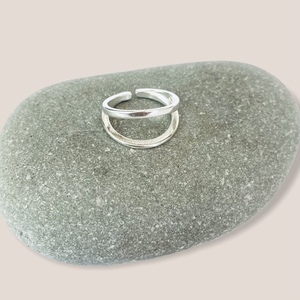 Δαχτυλίδι ασήμι 925 - Curved layers - ασήμι 925, επάργυρα, boho, αυξομειούμενα - 3