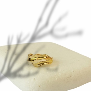 Δαχτυλίδι ασήμι 925- chevalier leave - ασήμι, chevalier, επιχρυσωμένα, ασήμι 925, αυξομειούμενα - 2
