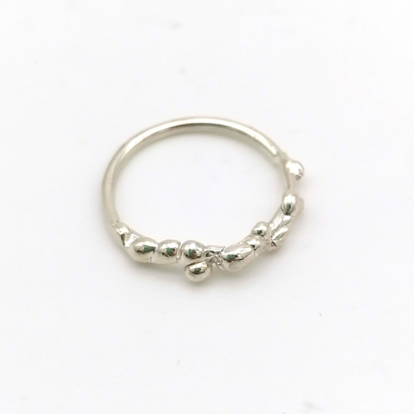 Δαχτυλίδι βεράκι Drops ασημί / χρυσό - ασήμι, βεράκια, σταθερά, επιπλατινωμένα - 2