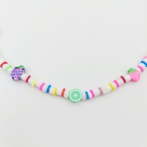 Κολιέ με seed beads και πολύχρωμα στοιχεία Φίμο. - δώρο, χάντρες, κοντά, boho, seed beads, candy - 5