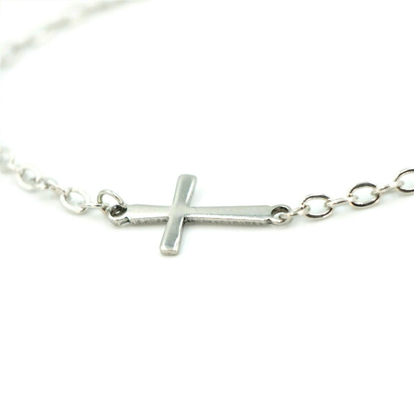Βραχιόλι Σταυρός Ατσάλινο Κόσμημα με Αλυσίδα Nikolas Jewelry - charms, σταυρός, ατσάλι, χεριού, αυξομειούμενα - 3