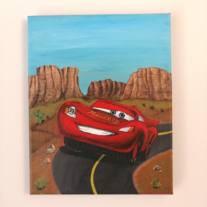 Παιδικός Χειροποίητος Πίνακας 24x30 cm Κόκκινο Αυτοκίνητο - αγόρι, δώρα για παιδιά, αυτοκίνητα, προσωποποιημένα, παιδικοί πίνακες - 3