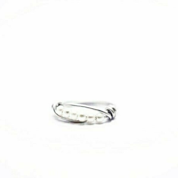 Mini Pearl Ring - χάντρες, μικρά, σταθερά, φθηνά