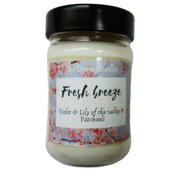 Φυτικό κερί σόγιας "Fresh breeze" 210ml - αρωματικά κεριά, κεριά, φυτικό κερί, κερί σόγιας
