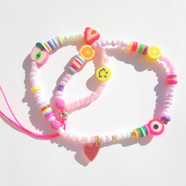 Pink phone strap heart ,λουράκι για το κινητό με καρδιά - plexi glass, κρεμαστά στοιχεία, candy, λουράκια, φθηνά - 2