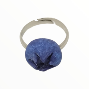 Χειροποίητο Δαχτυλίδι μύρτιλο blueberries ,κοσμήματα απομίμησης φρούτων Mimitopia - πηλός, καρπούζι, boho, αυξομειούμενα, φθηνά - 4