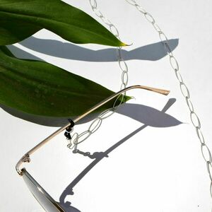 Ασημένια αλυσίδα οβάλ για γυαλιά - αλυσίδες, ασήμι 925, μοδάτο, αλυσίδα γυαλιών - 3
