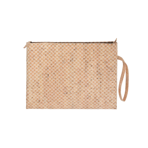 Τσαντάκι Καρπού Φελλός "Embroided" - χειρός, clutch, all day, θαλάσσης, φελλός
