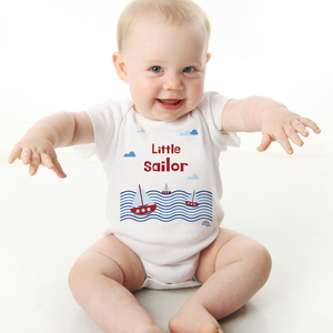 Βρεφικό καλοκαιρινό φορμάκι Little sailor - βρεφικά ρούχα - 4