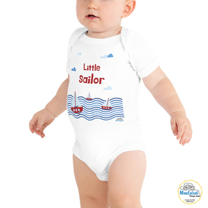 Βρεφικό καλοκαιρινό φορμάκι Little sailor - βρεφικά ρούχα - 5