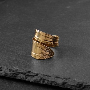 " Spoon Ring ΧV " - Χειροποίητο επίχρυσο 18K ή επάργυρο δαχτυλίδι! - vintage, chevalier, επιχρυσωμένα, αυξομειούμενα - 2