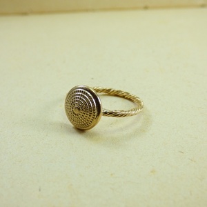 " Golden Asp " - Xειροποίητο επίχρυσο 18Κ δαχτυλίδι με στριφτή γάμπα και αρχαιοελληνικό μοτίβο! - επιχρυσωμένα, ορείχαλκος, μικρά - 4