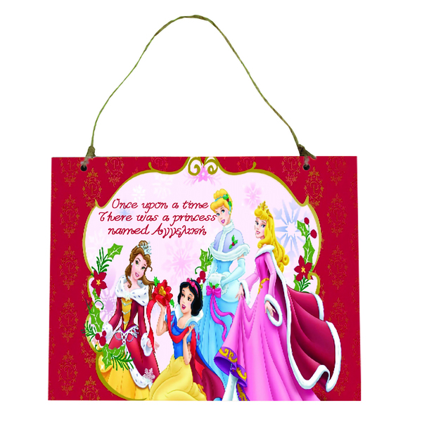 Ξύλινο χειροποίητο καδράκι ''Πριγκίπισσες''(20*16cm) - πίνακες & κάδρα, κορίτσι, πριγκίπισσα, πριγκίπισσες, προσωποποιημένα, παιδικά κάδρα