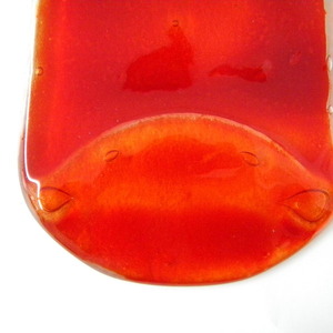 Γυάλινο Πλατώ ορεκτικών "RED CHEESE LOVER"29,5Χ13Χ0,5 - χρωματιστό, γυαλί, χειροποίητα - 3