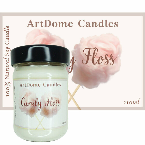 Φυτικό κερί σόγιας "Candy Floss" 210ml - αρωματικά κεριά, φυτικό κερί, κερί σόγιας - 4