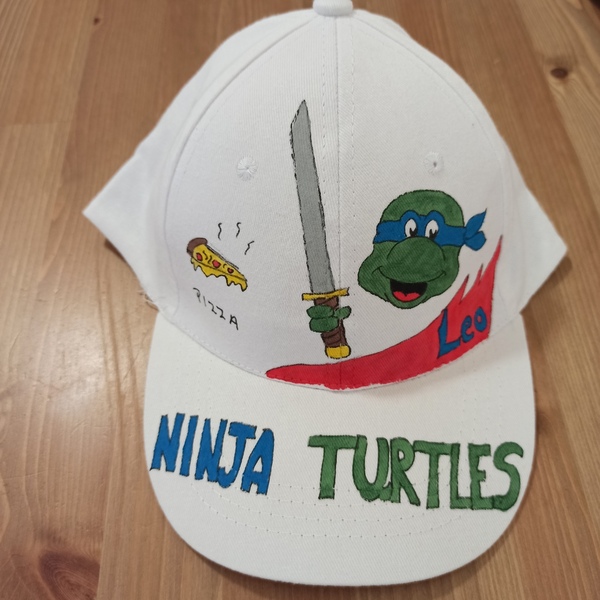 παιδικό καπέλο jockey με όνομα και θέμα χελωνονιντζάκια ( ninja turtles ) - όνομα - μονόγραμμα, καπέλα, ήρωες κινουμένων σχεδίων - 5