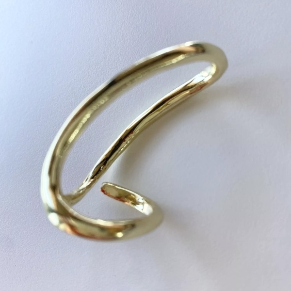 Δαχτυλίδι ασημι 925 επιχρυσωμένο- high minimalism golden - μεγάλα, αυξομειούμενα, επιχρυσωμένα, ασήμι 925 - 2